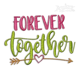 Forever Together Wedding Machine Embroidery Design | Wedding