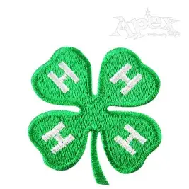 Free 4-H Clover Embroidery Design