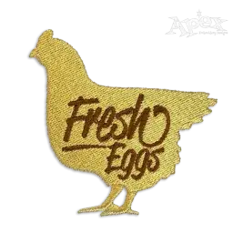 Fresh Eggs Hen Machine Embroidery Design by Apex