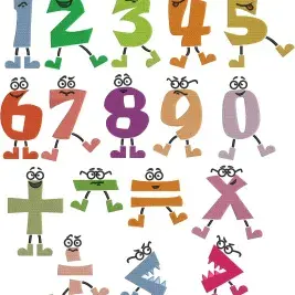 Funny Monsters Numbers Embroidery Font