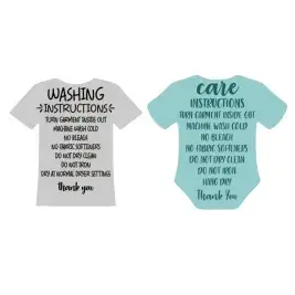 Washing Instructions T-shirt Cuttable Design