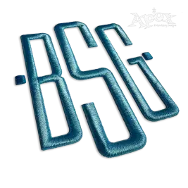 Gentlemen 3D Puff Machine Embroidery Font