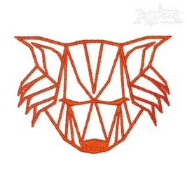 Geometric Fox Embroidery Design