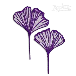 Gingko Leaf Machine Embroidery Design by Apex