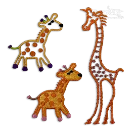 Giraffe Machine Embroidery Design Pack by Apex Designs All