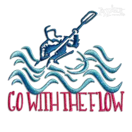 Go With The Flow Rafter White Water River Rappids 