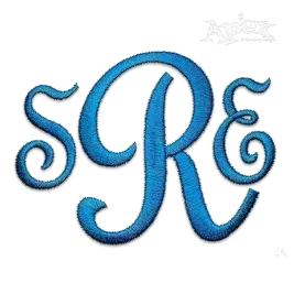 Goldie Script Machine Embroidery Font by Apex
