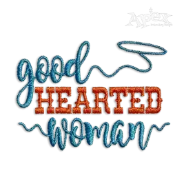 Shes a Good Hearted Woman Song Lyrics Machine Embroidery Designs