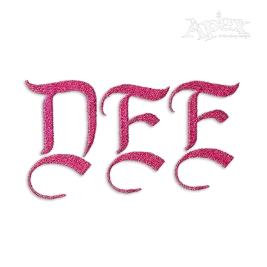 Gothic Age Machine Embroidery Font by Apex