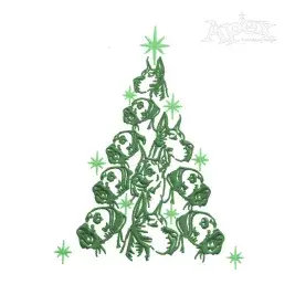 Great Dane Christmas Tree Embroidery Design