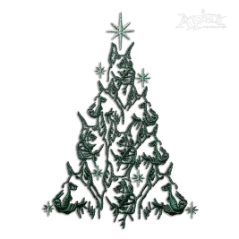 Great Dane Dog Christmas Tree Machine Embroidery Design