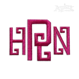 Greek Key Embroidery Fonts by Apex Designs Set