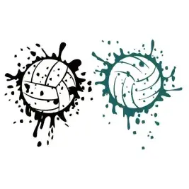 Grunge Volleyball SVG Cuttable Design