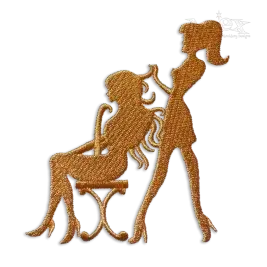 Hair Salon Silhouette Machine Embroidery Design - Apex