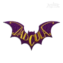 Halloween DadCula Bat Machine Embroidery Design by Apex Digitizing