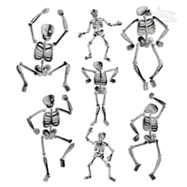 Dancing Skeletons Bundle Embroidery Design by Apex all 7