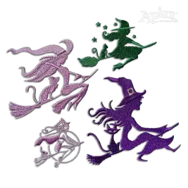 Witch Halloween Please Machine Embroidery Design by Apex