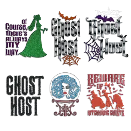 Halloween Haunted Mansion Machine Embroidery Design Halloween Theme