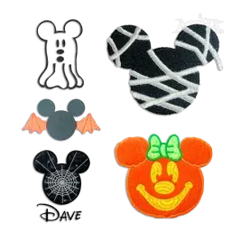 Halloween Mouse Head and Ears Machine Embroidery Designs by Apex All