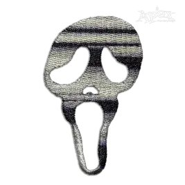 Scream Ghost Mask Logo Machine Embroidery Design by Apex