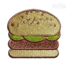 Hamburger Burger Machine Embroidery Design by Apex