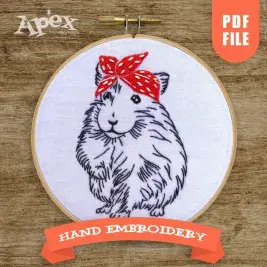 Hamster Hand Embroidery Pattern