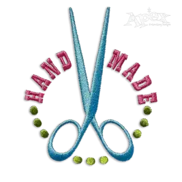 Handmade Crafter Scissor Machine Embroidery Design by Apex