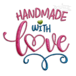 Handmade with Love Machine Embroidery Design by Apex