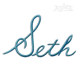 Handwriting Script Letters Machine Embroidery Font by Apex