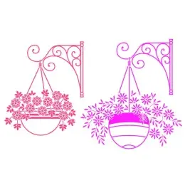 Hanging Flower Pot SVG Cuttable Design