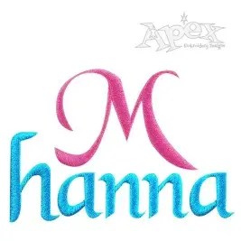 Hanna Embroidery Font