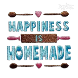 Happiness is Homemade Machine Embroidery Design by Apex