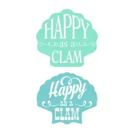 Happy as a Clam SVG Cuttable Design