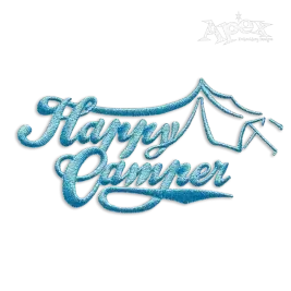 Happy Camper Outdoor Tent Machine Embroidery Design