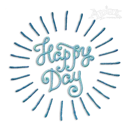 Happy Day Machine Embroidery Design by Apex