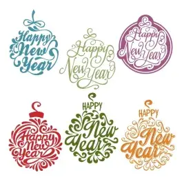 Happy New Year Bulb Cuttable Designs