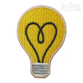 Heart Lightbulb Embroidery Design