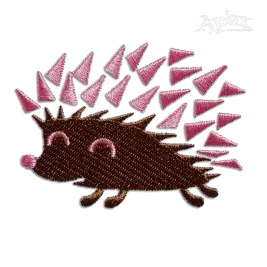 Hedgehog Cute Machine Embroidery Design by Apex Digitizing
