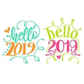 Hello 2019 SVG Cuttable Design