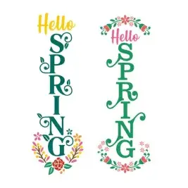 Hello Spring Sign SVG Cuttable Design