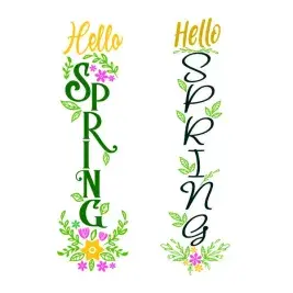 Hello Spring SVG Cuttable Design