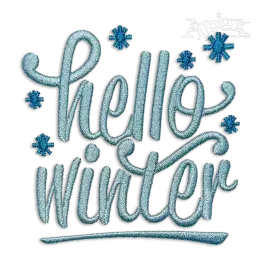 Hello Winter Machine Embroidery Design by Apex