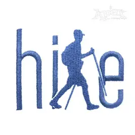 Hike Hiking Man Embroidery Design