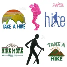 Hiking Embroidery Designs Bundle