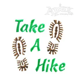 Hiking Trek Boot Print Embroidery Design