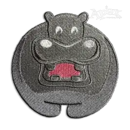 Hippo Hippopotamus Machine Embroidery Design by Apex