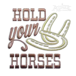 Hold Your Horses Machine Embroidery Design by Apex