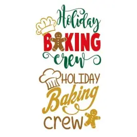Holiday Baking Crew SVG Cuttable Design