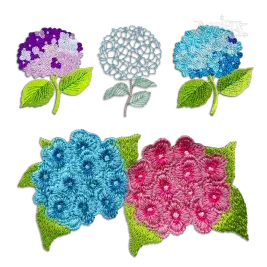 Hydrangea Flower Plant Machine Embroidery Designs by Apex All