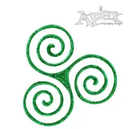 Irish Celtic Triskele Embroidery Design